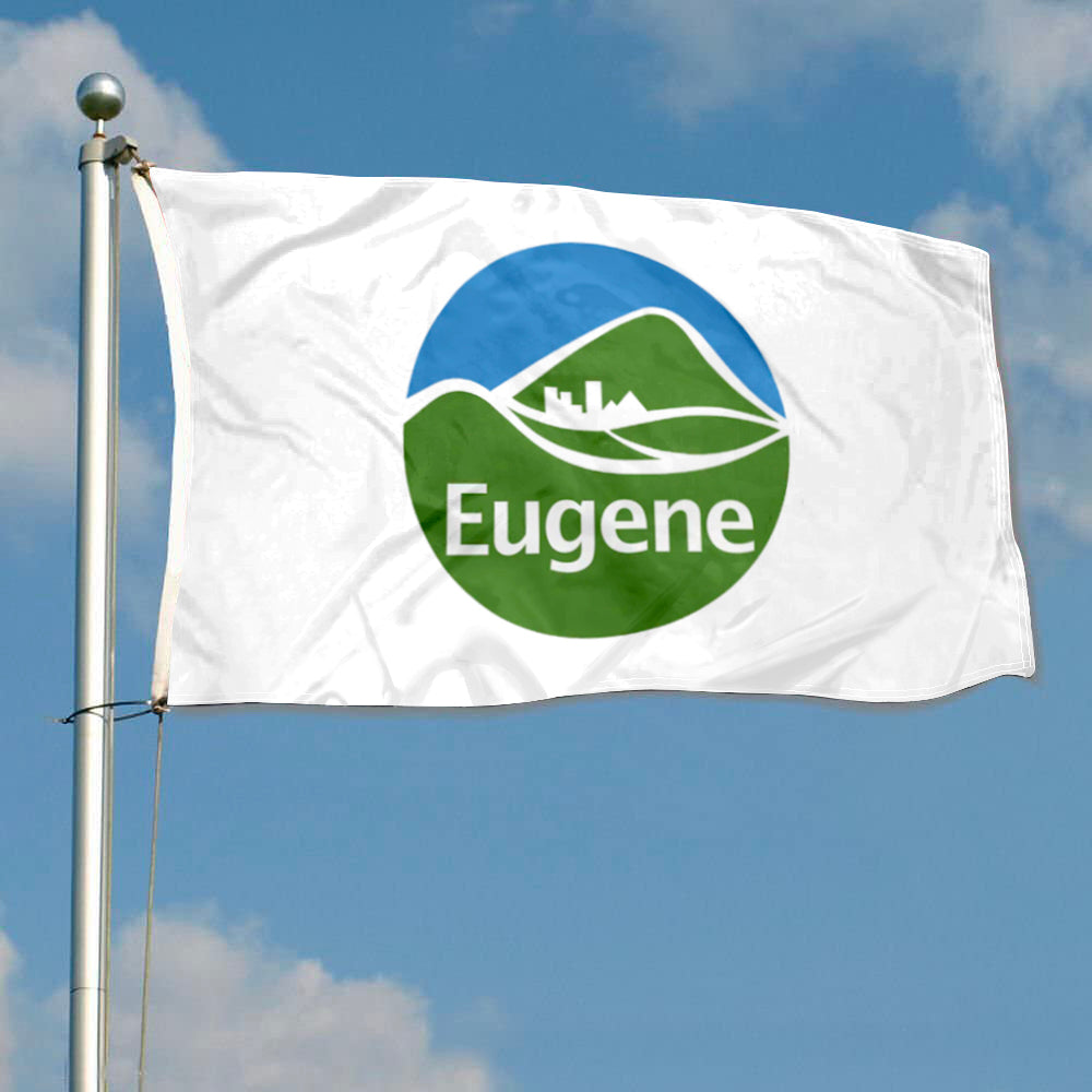 City of Eugene (Oregon, USA) Flag: 3x5ft Man Cave American Oregon Natural Livable Style Decor Banner