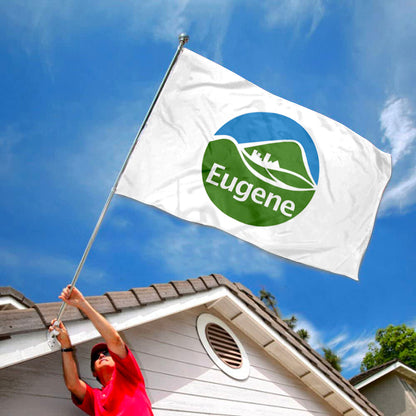City of Eugene (Oregon, USA) Flag: 3x5ft Man Cave American Oregon Natural Livable Style Decor Banner