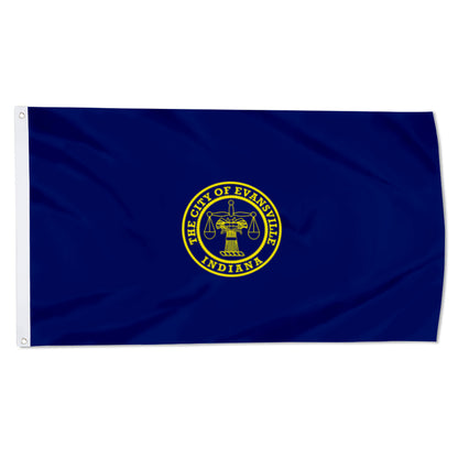 City of Evansville (Indiana, USA) Flag: 3x5ft Man Cave American Indiana Justice Solemn Style Decor Banner