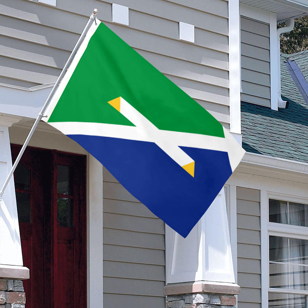 City of Fishers (Indiana, USA) Flag: 3x5ft Man Cave American Indiana Modern Geometric Style Decor Banner