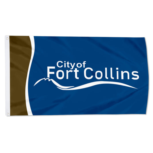 City of Fort Collins (Colorado, USA) Flag: 3x5ft Man Cave American Colorado Mountain City Style Decor Banner