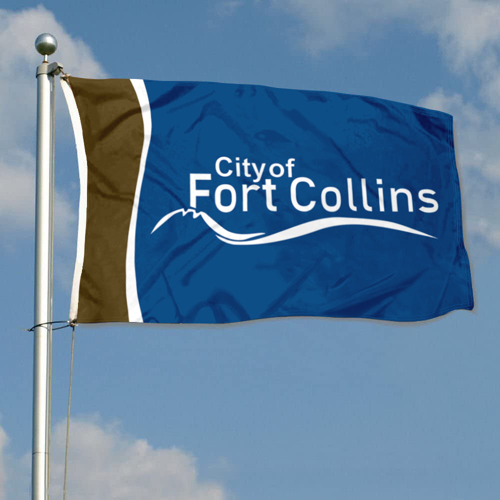 City of Fort Collins (Colorado, USA) Flag: 3x5ft Man Cave American Colorado Mountain City Style Decor Banner