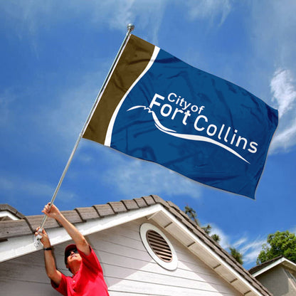 City of Fort Collins (Colorado, USA) Flag: 3x5ft Man Cave American Colorado Mountain City Style Decor Banner