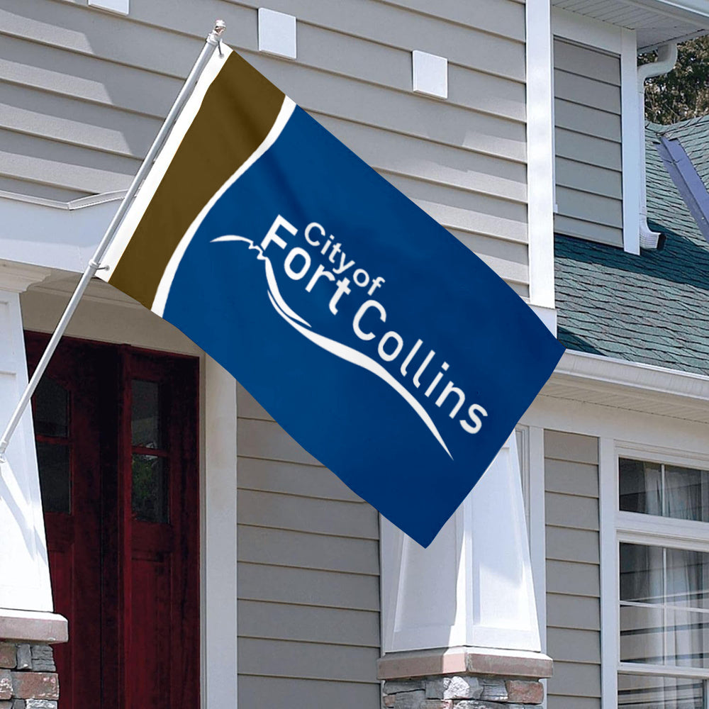 City of Fort Collins (Colorado, USA) Flag: 3x5ft Man Cave American Colorado Mountain City Style Decor Banner
