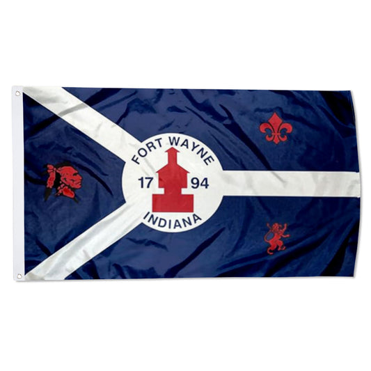 City of Fort Wayne (Indiana, USA) Flag: 3x5ft Man Cave American Indiana Diversified Historical Style Decor Banner