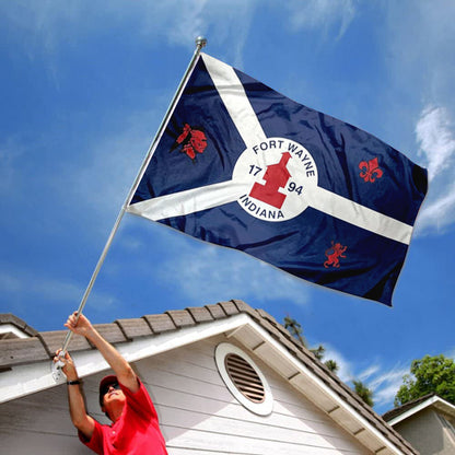 City of Fort Wayne (Indiana, USA) Flag: 3x5ft Man Cave American Indiana Diversified Historical Style Decor Banner