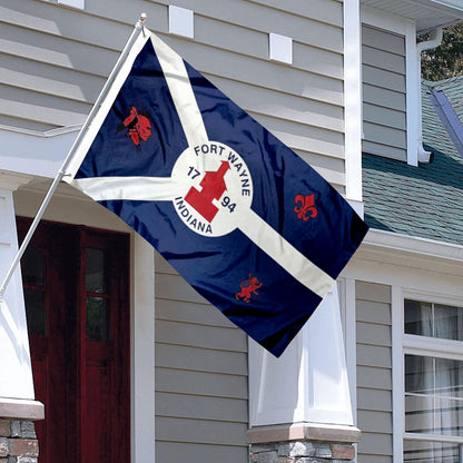 City of Fort Wayne (Indiana, USA) Flag: 3x5ft Man Cave American Indiana Diversified Historical Style Decor Banner