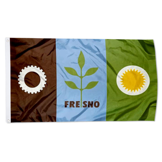 City of Fresno (California, USA) Flag: 3x5ft Man Cave American California Diversified Development Style Decor Banner