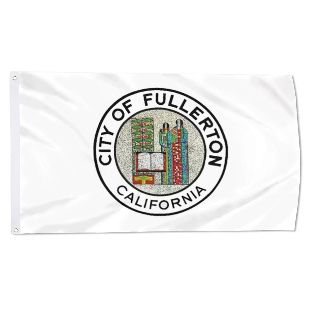 City of Fullerton (California, USA) Flag: 3x5ft Man Cave American California Humanistic Historical Style Decor Banner