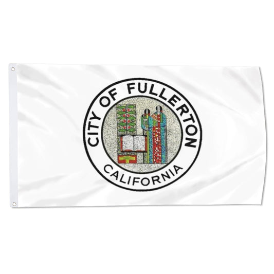 City of Fullerton (California, USA) Flag: 3x5ft Man Cave American California Humanistic Historical Style Decor Banner
