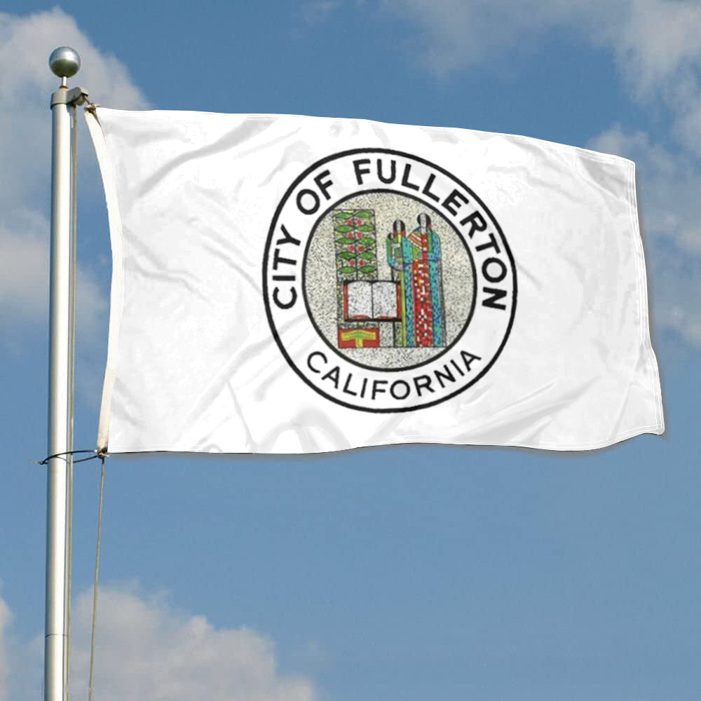 City of Fullerton (California, USA) Flag: 3x5ft Man Cave American California Humanistic Historical Style Decor Banner