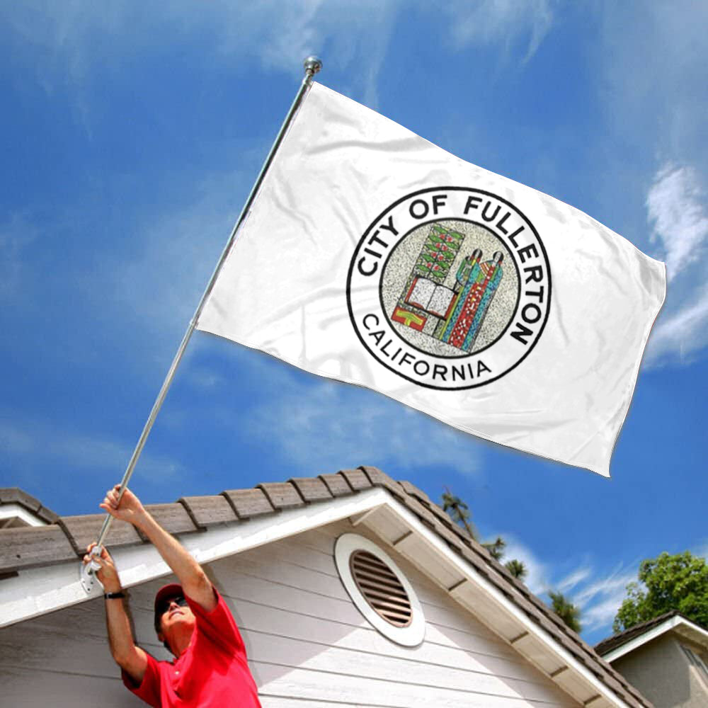 City of Fullerton (California, USA) Flag: 3x5ft Man Cave American California Humanistic Historical Style Decor Banner