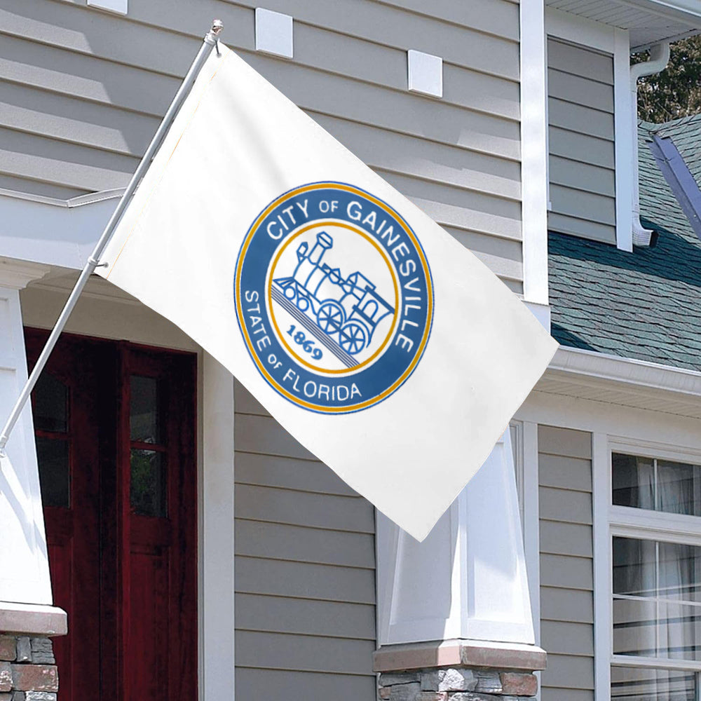 City of Gainesville (Florida, USA) Flag: 3x5ft Man Cave American Florida Railroad Historical Style Decor Banner