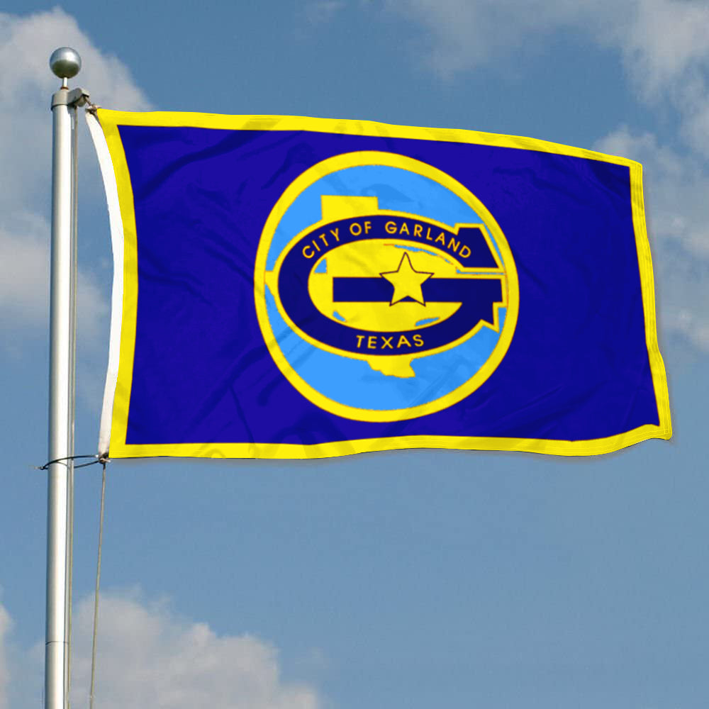 City of Garland (Texas, USA) Flag: 3x5ft Man Cave American Texas Logo Vibrant Style Decor Banner
