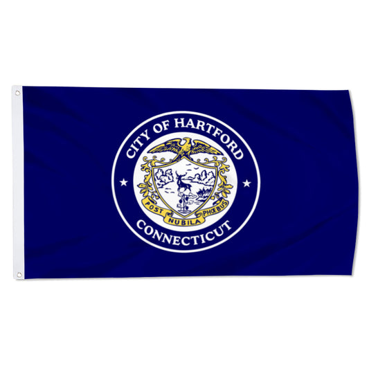 City of Hartford (Connecticut, USA) Flag: 3x5ft Man Cave American Connecticut Historical Solemn Style Decor Banner