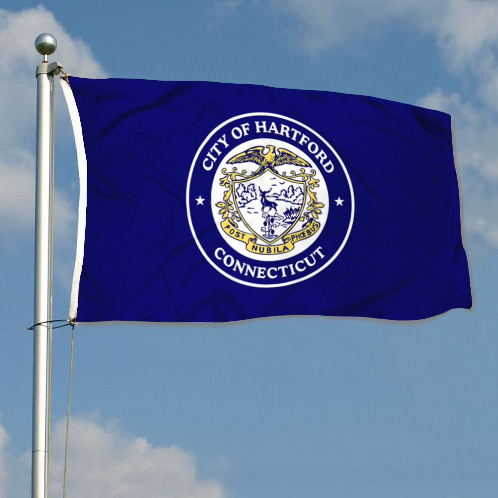 City of Hartford (Connecticut, USA) Flag: 3x5ft Man Cave American Connecticut Historical Solemn Style Decor Banner
