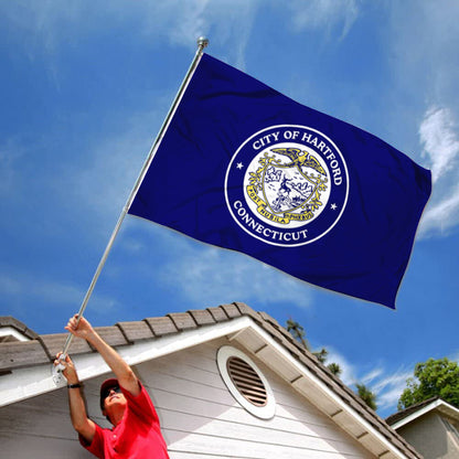 City of Hartford (Connecticut, USA) Flag: 3x5ft Man Cave American Connecticut Historical Solemn Style Decor Banner