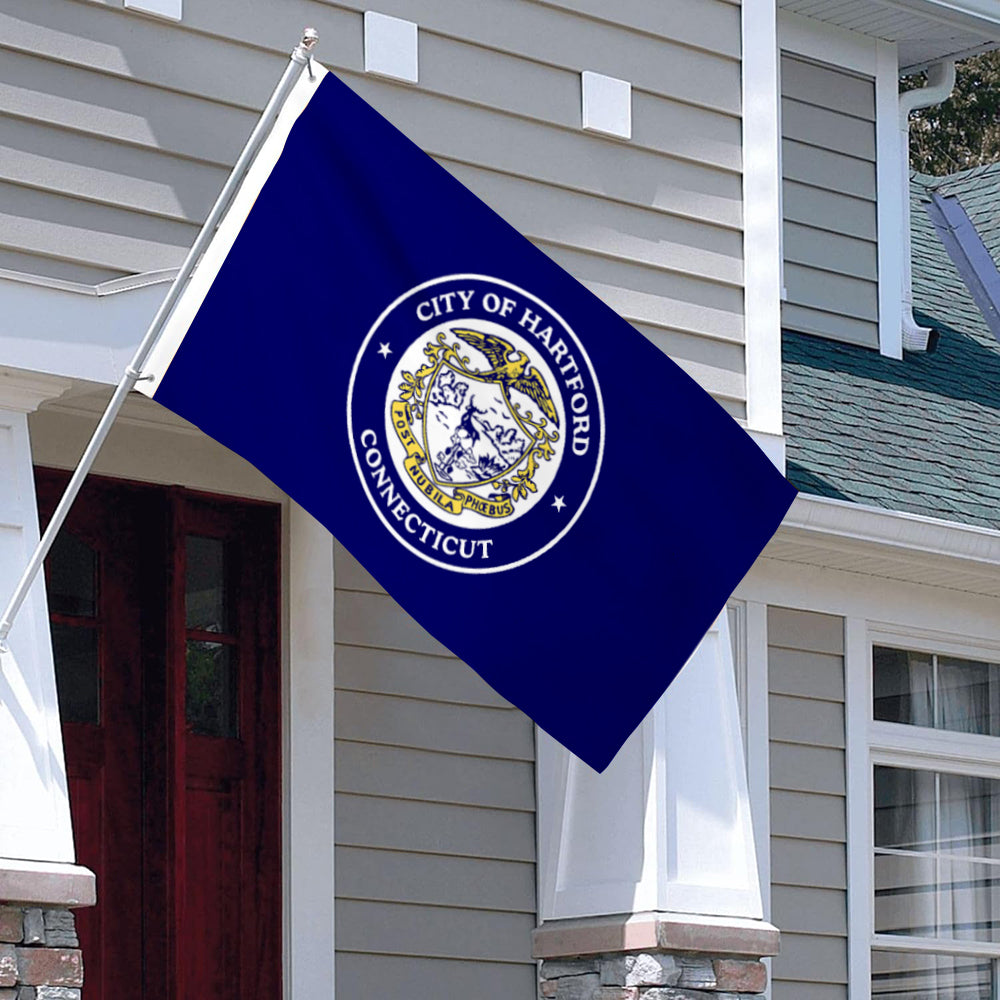 City of Hartford (Connecticut, USA) Flag: 3x5ft Man Cave American Connecticut Historical Solemn Style Decor Banner
