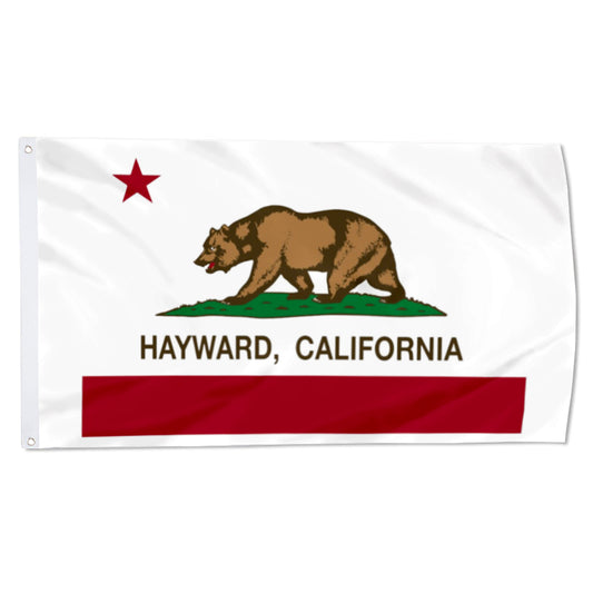 City of Hayward (California, USA) Flag: 3x5ft Man Cave American California State Emblem Regional Style Decor Banner