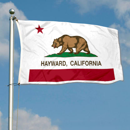 City of Hayward (California, USA) Flag: 3x5ft Man Cave American California State Emblem Regional Style Decor Banner