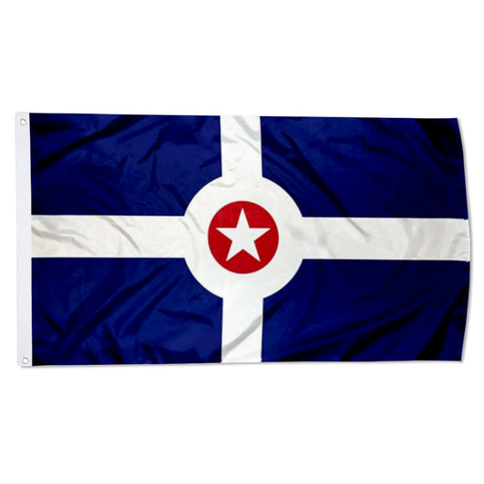 City of Indianapolis (Indiana, USA) Flag: 3x5ft Man Cave American Indiana Logo Classic Style Decor Banner