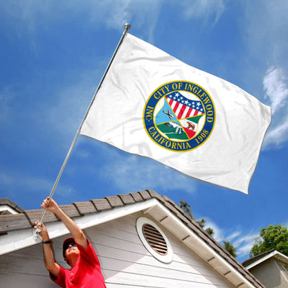 City of Inglewood (California, USA) Flag: 3x5ft Man Cave American California Multi-Fusion Style Decor Banner