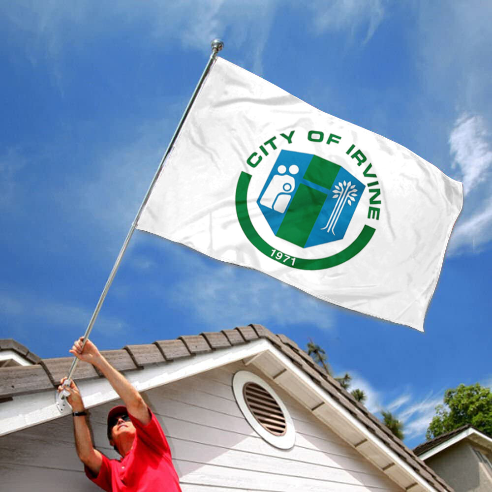 City of Irvine (California, USA) Flag: 3x5ft Man Cave American California Livable Eco Style Decor Banner