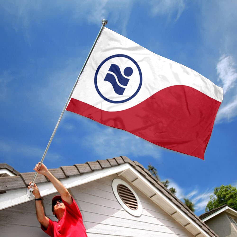 City of Irving (Texas, USA) Flag: 3x5ft Man Cave American Texas Vitality Water Rhyme Style Decor Banner