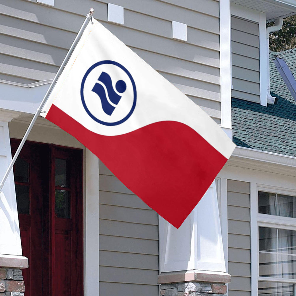City of Irving (Texas, USA) Flag: 3x5ft Man Cave American Texas Vitality Water Rhyme Style Decor Banner