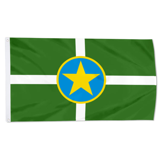City of Jackson (Mississippi, USA) Flag: 3x5ft Man Cave American Mississippi Logo Minimalist Style Decor Banner