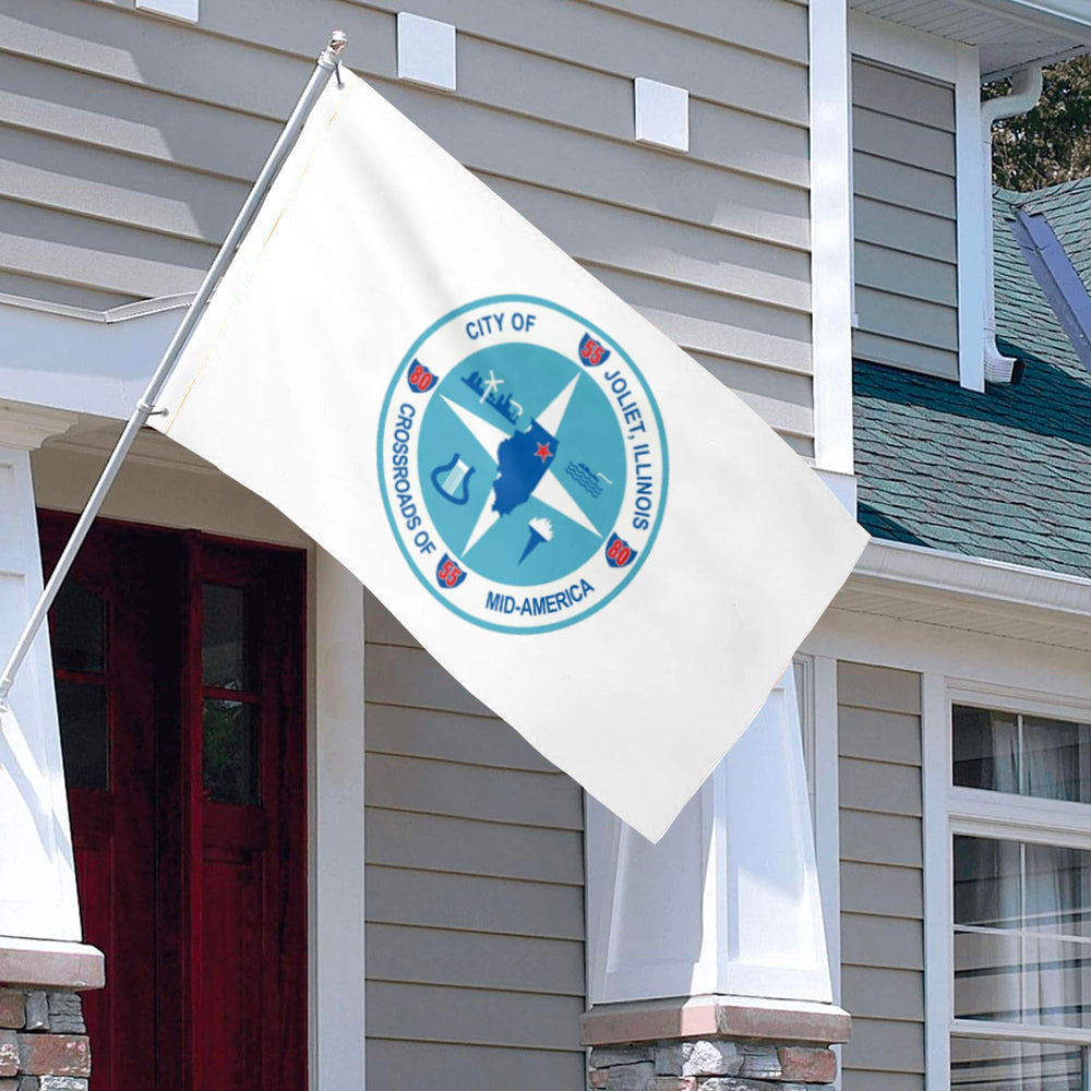 City of Joliet (Illinois, USA) Flag: 3x5ft Man Cave American Illinois Transportation Hub Style Decor Banner