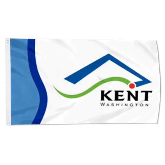 City of Kent (Washington, USA) Flag: 3x5ft Man Cave American Washington Modern Vitality Style Decor Banner