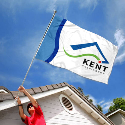 City of Kent (Washington, USA) Flag: 3x5ft Man Cave American Washington Modern Vitality Style Decor Banner