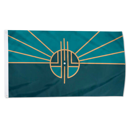 City of Lincoln (Nebraska, USA) Flag: 3x5ft Man Cave American Nebraska Modern Geometric Style Decor Banner