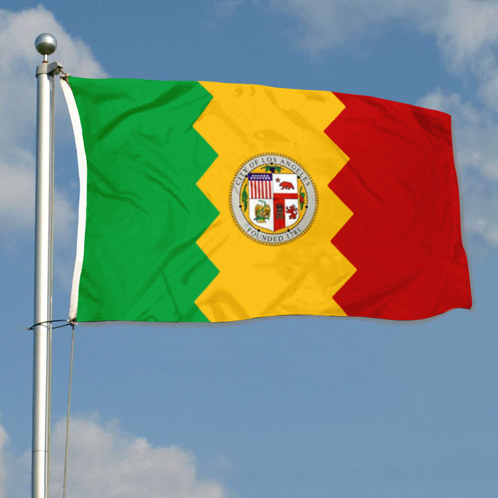 City of Los Angeles (California, USA) Flag: 3x5ft Man Cave American California Diverse Vitality Style Decor Banner