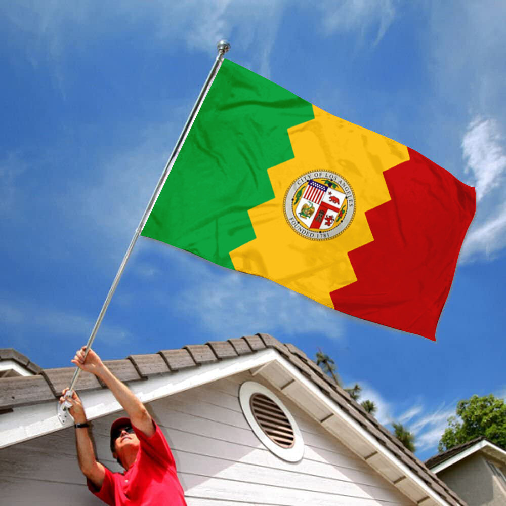 City of Los Angeles (California, USA) Flag: 3x5ft Man Cave American California Diverse Vitality Style Decor Banner