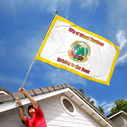 City of Miami Gardens (Florida, USA) Flag: 3x5ft Man Cave American Florida Tropical Garden Style Decor Banner