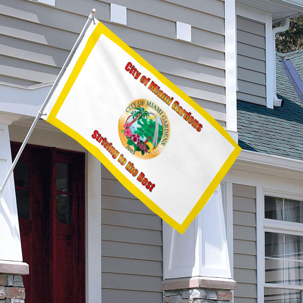 City of Miami Gardens (Florida, USA) Flag: 3x5ft Man Cave American Florida Tropical Garden Style Decor Banner