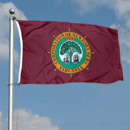 City of Newport News (Virginia, USA) Flag: 3x5ft Man Cave American Virginia Harbor City Nautical Style Decor Banner
