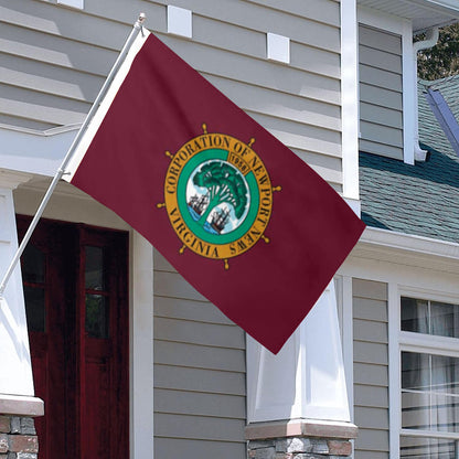 City of Newport News (Virginia, USA) Flag: 3x5ft Man Cave American Virginia Harbor City Nautical Style Decor Banner
