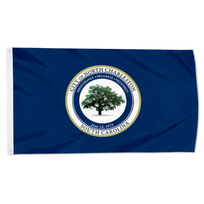 City of North Charleston (South Carolina, USA) Flag: 3x5ft Man Cave American South Carolina Oak City Endeavor Style Decor Banner