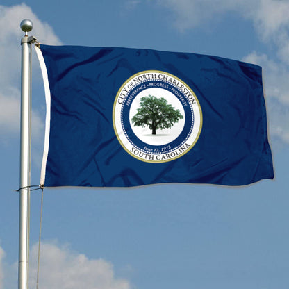 City of North Charleston (South Carolina, USA) Flag: 3x5ft Man Cave American South Carolina Oak City Endeavor Style Decor Banner