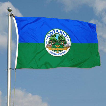City of Ontario (California, USA) Flag: 3x5ft Man Cave American California Balanced Community Style Decor Banner