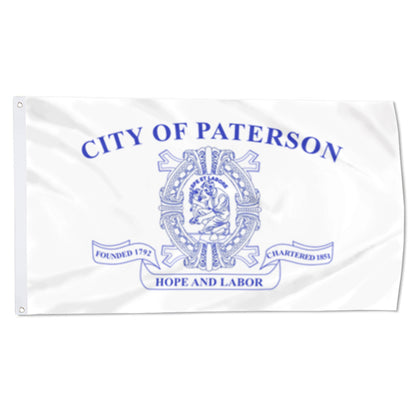 City of Paterson (New Jersey, USA) Flag: 3x5ft Man Cave American New Jersey Industrial Heritage Style Decor Banner