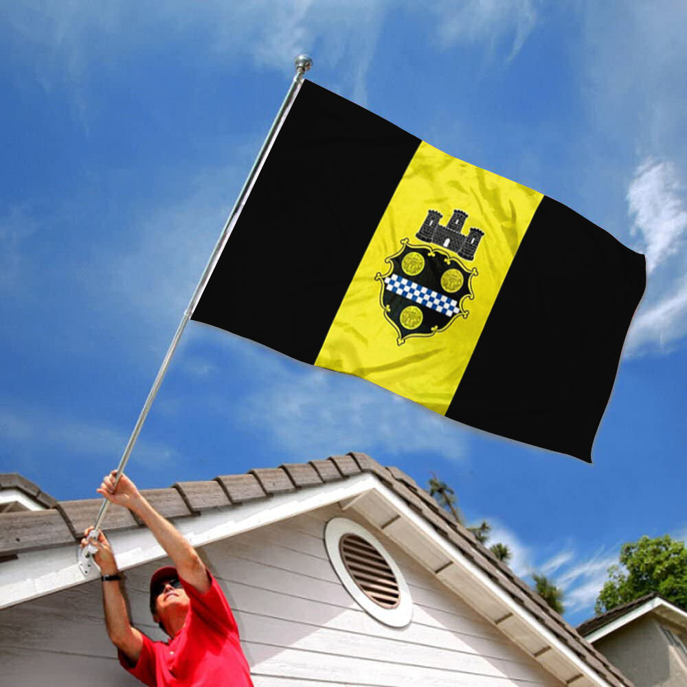 City of Pittsburgh (Pennsylvania, USA) Flag: 3x5ft Man Cave American Pennsylvania Historical Heraldic Style Decor Banner