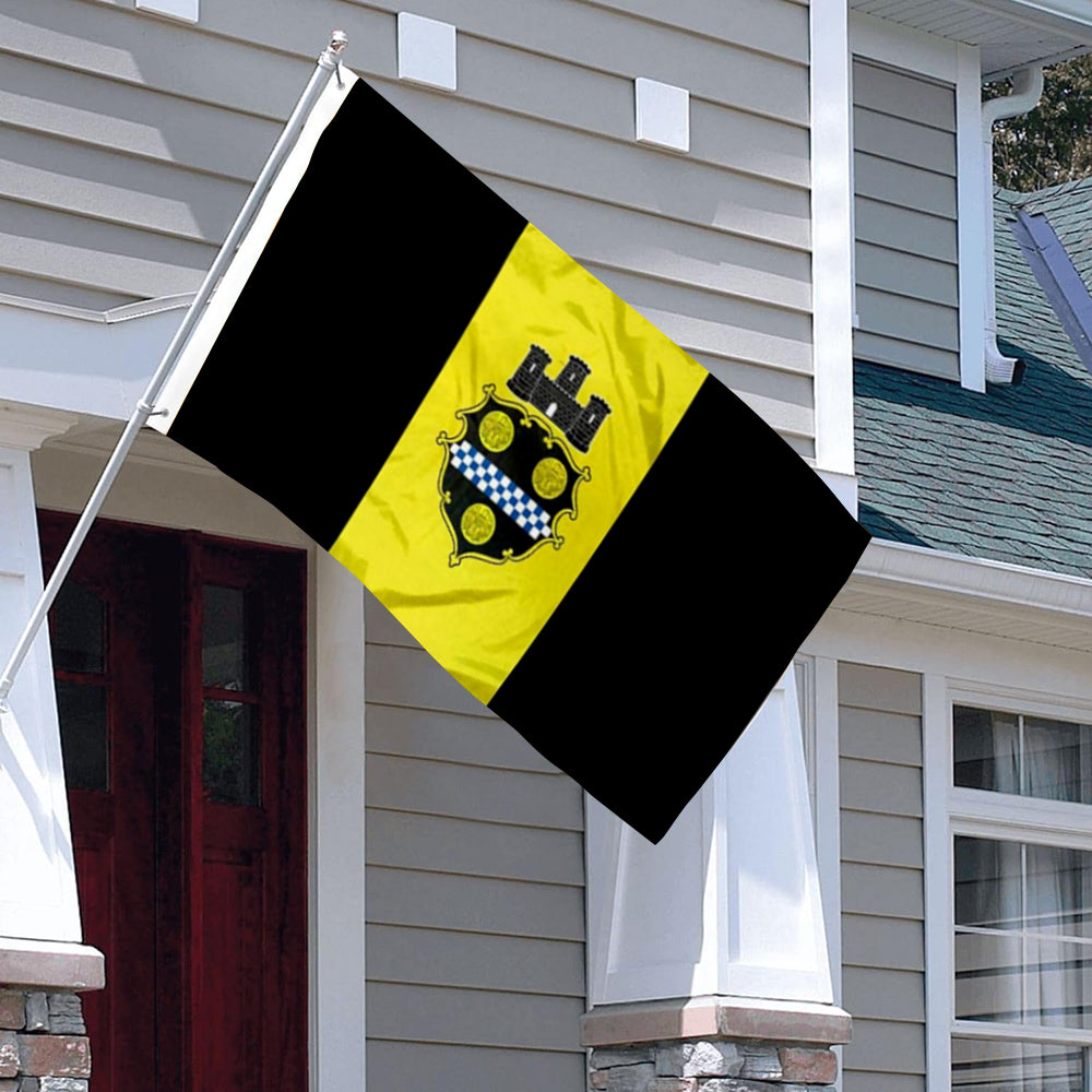 City of Pittsburgh (Pennsylvania, USA) Flag: 3x5ft Man Cave American Pennsylvania Historical Heraldic Style Decor Banner