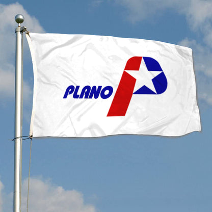 City of Plano (Texas, USA) Flag: 3x5ft Man Cave American Texas Modern Star-Mark Style Decor Banner