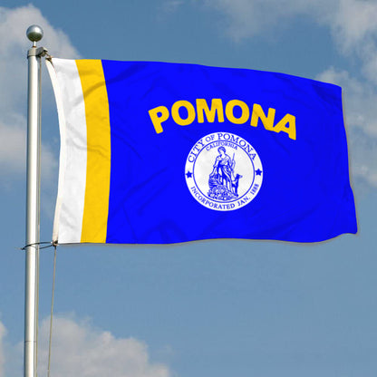 City of Pomona (California, USA) Flag: 3x5ft Man Cave American California Urban Commemorative Style Decor Banner