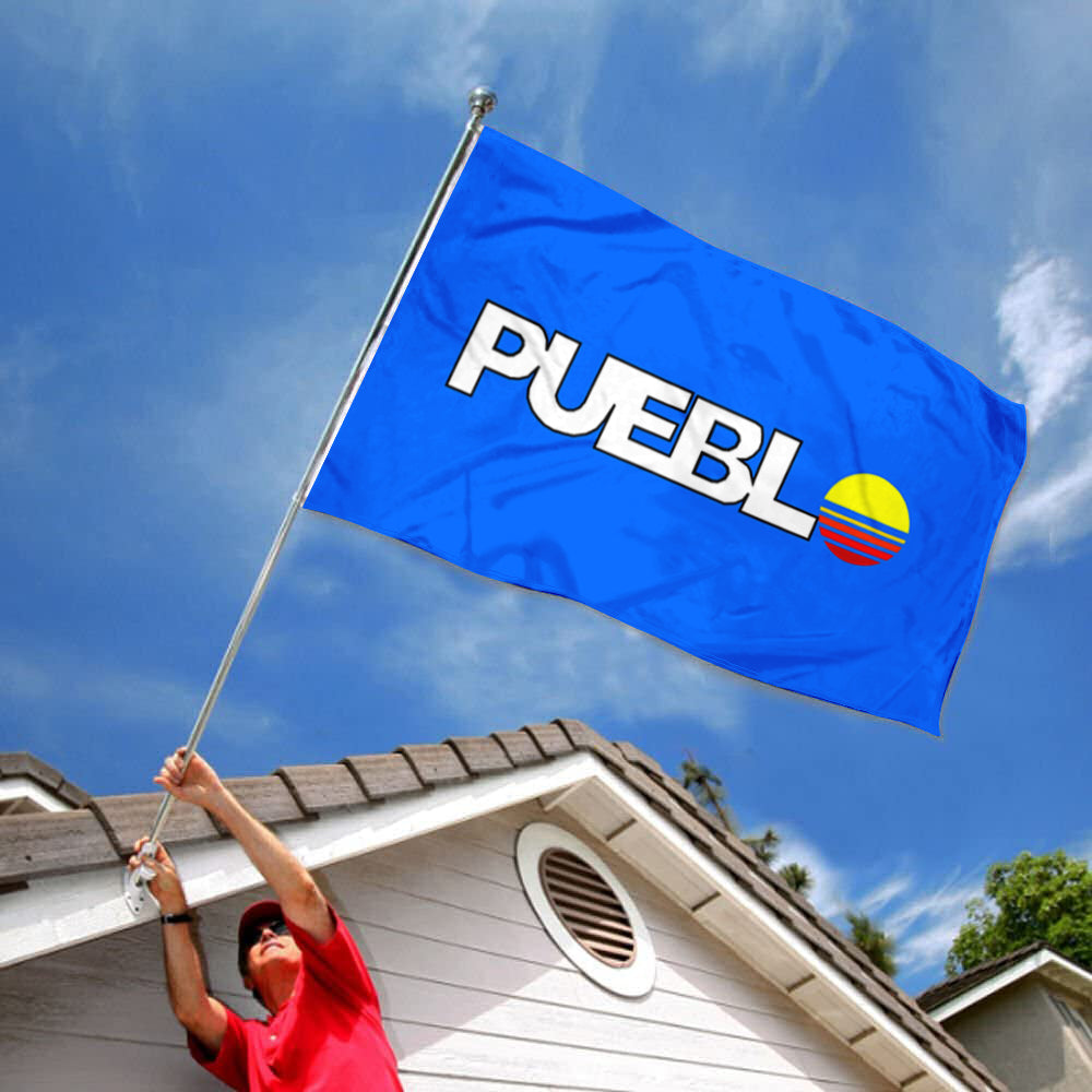 City of Pueblo (Colorado, USA) Flag: 3x5ft Man Cave American Colorado Modern Sunshine Style Decor Banner
