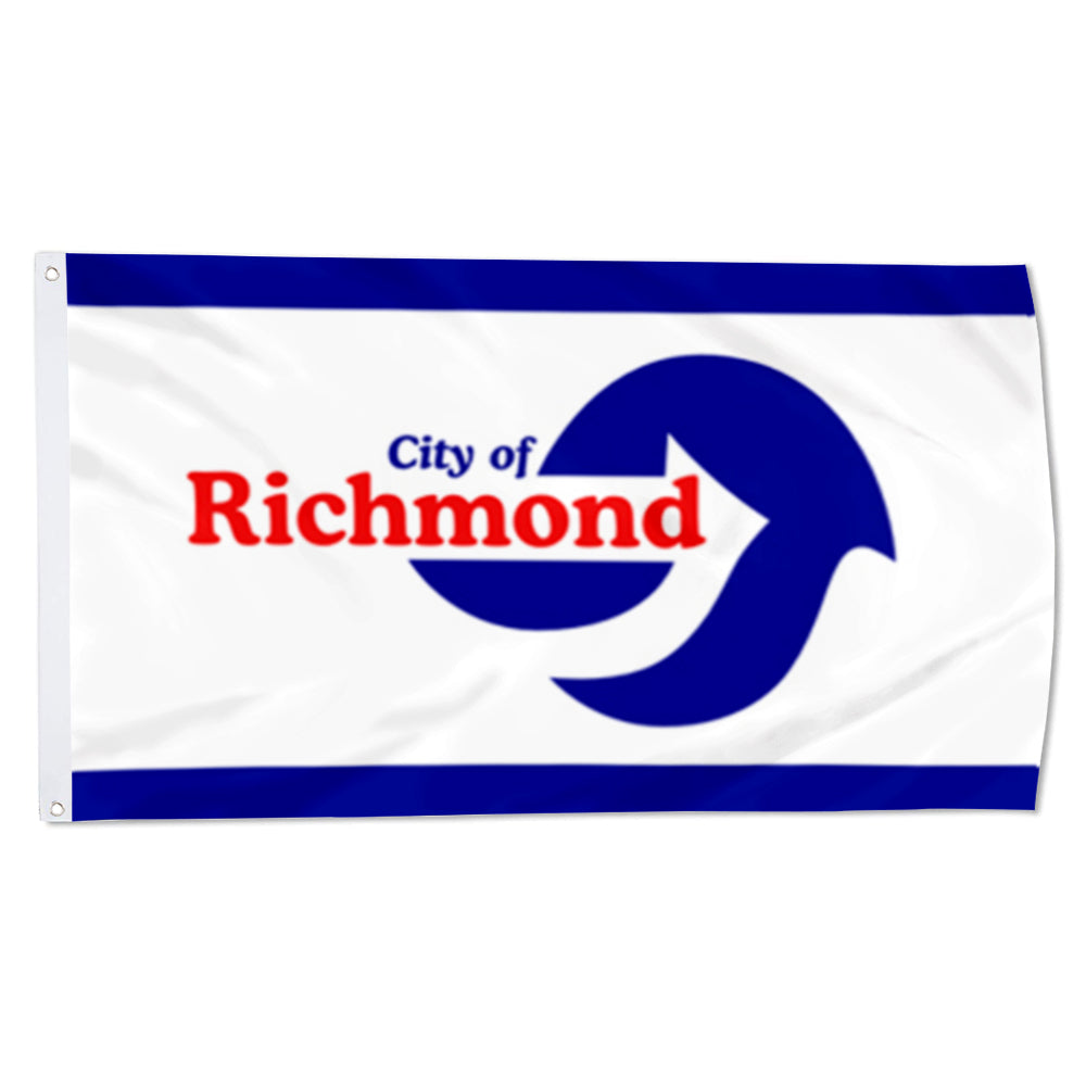 City of Richmond (California, USA) Flag: 3x5ft Man Cave American California Modern Streamline Style Decor Banner